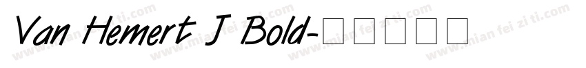 Van Hemert J Bold字体转换